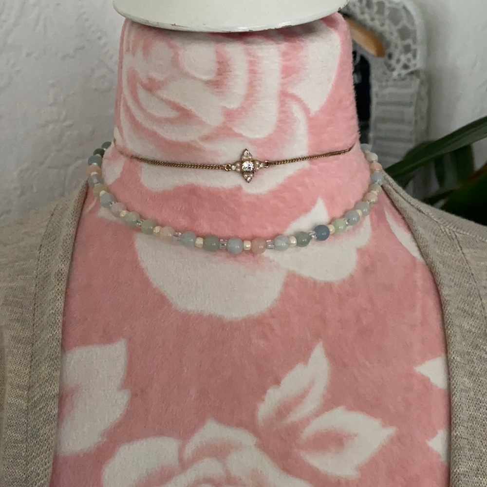New Glass beads soft color choker necklace